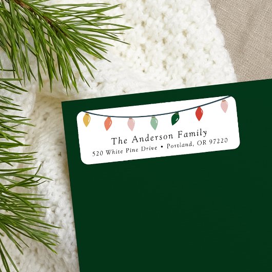 Kerstlampjes Retouradres Etiket