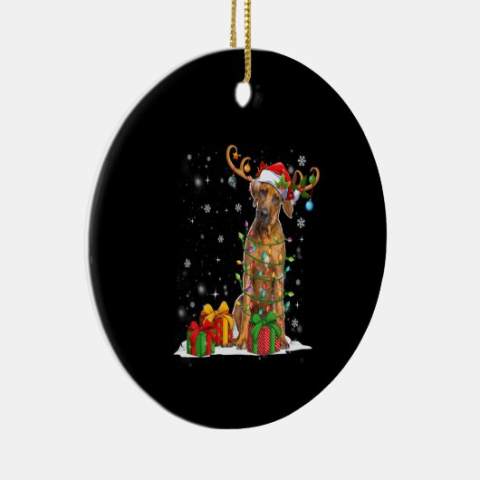 kerstlampjes Rhodesian Ridgeback Dog Keramisch Ornament (Rechts)