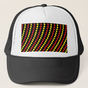 Kerstlampjes, rode en gele kleuren trucker pet