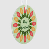 Kerstlampjes rond rood en Oranje Ornament (voorkant)