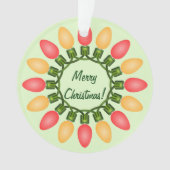 Kerstlampjes rond rood en Oranje Ornament (voorkant)