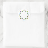 Kerstlampjes... Ronde Sticker (Tas)