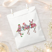 Kerstlampjes Roze Flamingo Santa Hat Holiday X Bedankzakje (Geknipt)