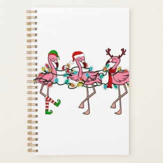 Kerstlampjes Roze Flamingo Santa Hat Holiday X Planner