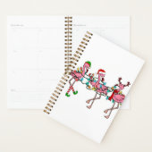 Kerstlampjes Roze Flamingo Santa Hat Holiday X Planner (Display)