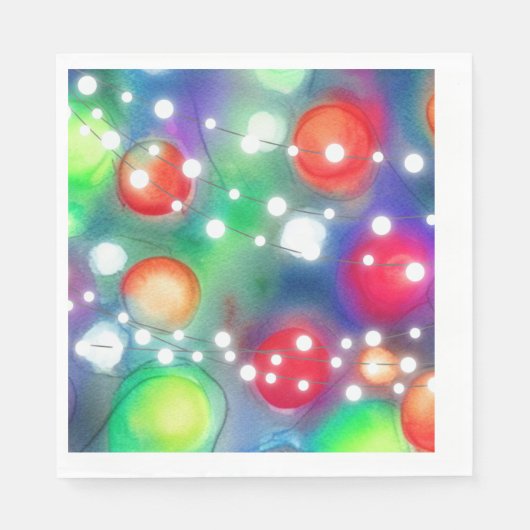 kerstlampjes servet (Voorkant)