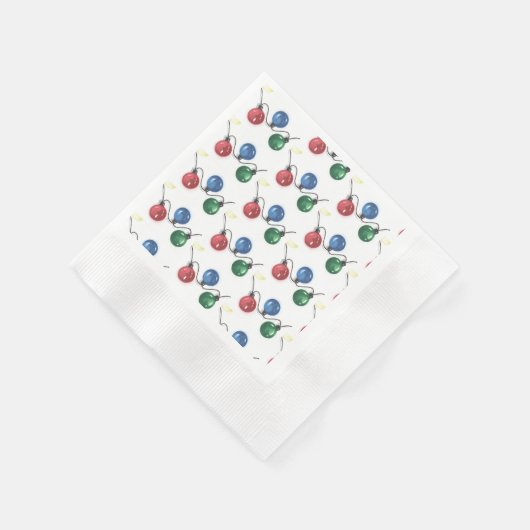 kerstlampjes servet (Hoek)