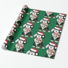 kerstlampjes Sheepadoodle Cadeaupapier