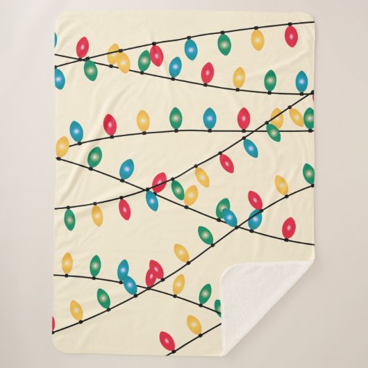 kerstlampjes sherpa deken (Voorkant)