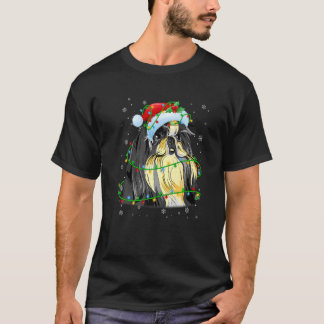 kerstlampjes Shih Tzu Dog Santa Hat Scarf T-shirt