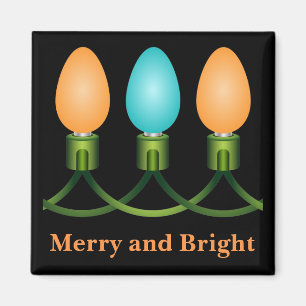 kerstlampjes, Sinaasappel en blauw magneet