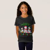kerstlampjes Snowman ASL-teken voor prettige kerst T-shirt (Voorkant volledig)