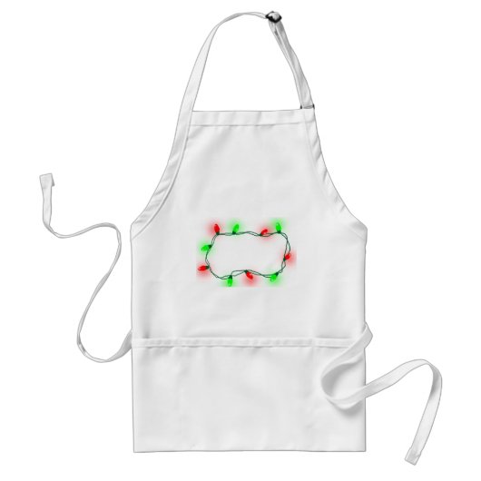 kerstlampjes standaard schort (Voorkant)