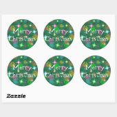 kerstlampjes sticker met prettige kerstdagen (Vel)