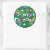 kerstlampjes sticker met prettige kerstdagen (Tas)