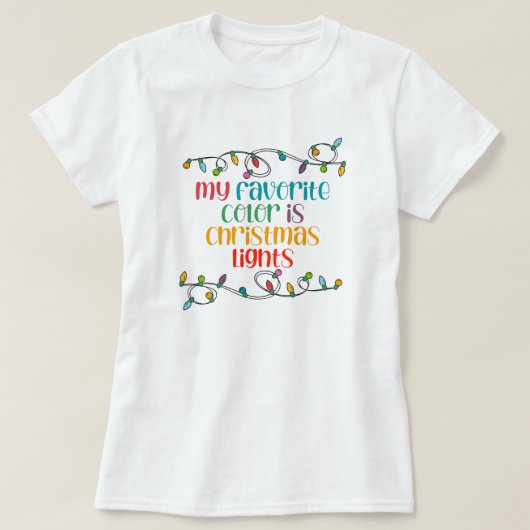 kerstlampjes T-Shirt (Design voorkant)