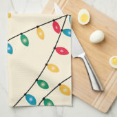 kerstlampjes theedoek (Quarter Fold)
