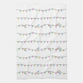 kerstlampjes theedoek (Verticaal)