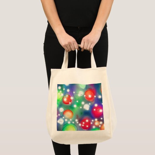 kerstlampjes tote bag (Voorkant (product))