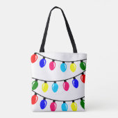 kerstlampjes tote bag (Achterkant)