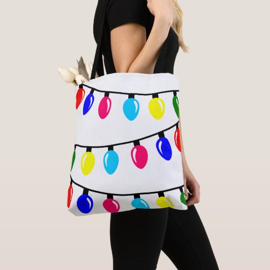 kerstlampjes tote bag (Dichtbij)