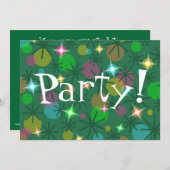 Kerstlampjes uitnodiging voor 'feest'. (Voorkant / Achterkant)