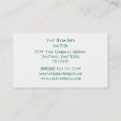 Kerstlampjes visitekaartje voortekst (Achterkant)