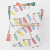 kerstlampjes voor lichte feestdagen — Papier voor  Inpakpapier Vel (In situ)