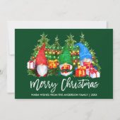 kerstlampjes voor penseelscript feestdagenkaart (Voorkant)