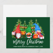 kerstlampjes voor penseelscript feestdagenkaart (Voorkant / Achterkant)