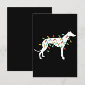 kerstlampjes windend op schattige cadeautjes honde bedankkaart (Voorkant / Achterkant)