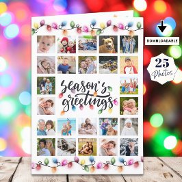 kerstlampjes Zacht groeten 26 foto's Feestdagen Kaart