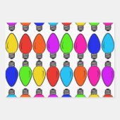 Kerstlampjespatroon Inpakpapier Vel (Voorkant 3)