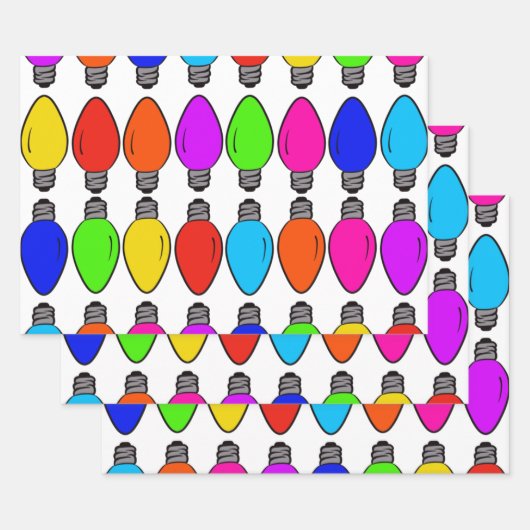Kerstlampjespatroon Inpakpapier Vel (Set)