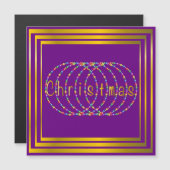 kerstlampontwerp voor Paars met Gold (Voorkant / Achterkant)