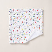 kerstlamppatroon bad handdoek (Wasdoekje)