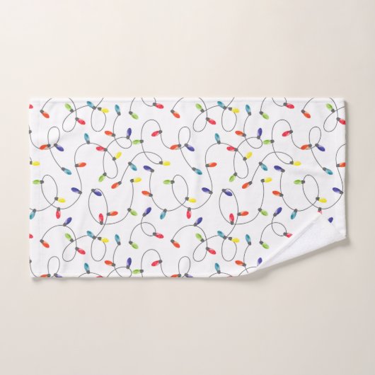 kerstlamppatroon bad handdoek (Handdoek)