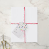 kerstlamppatroon cadeaulabel (Met Touw)