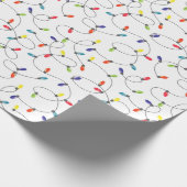 kerstlamppatroon cadeaupapier (Hoek)