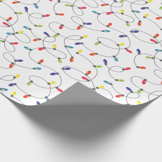 kerstlamppatroon cadeaupapier (Hoek)