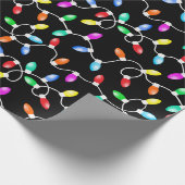 kerstlamppatroon cadeaupapier (Hoek)