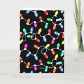 kerstlamppatroon feestdagen kaart (Achterkant)