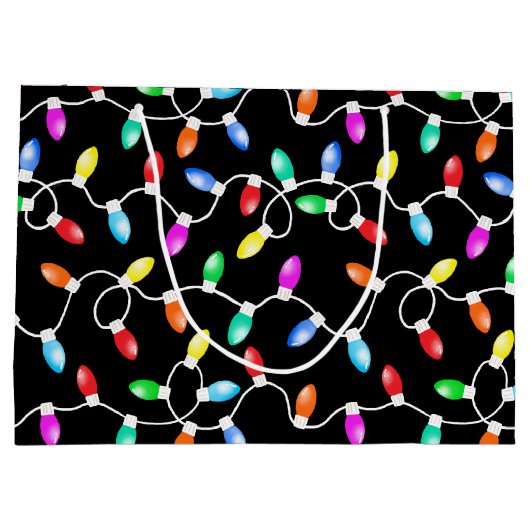 kerstlamppatroon groot cadeauzakje (Achterkant)