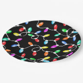 kerstlamppatroon papieren bordje (Gekanteld)