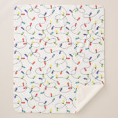 kerstlamppatroon sherpa deken (Voorkant)