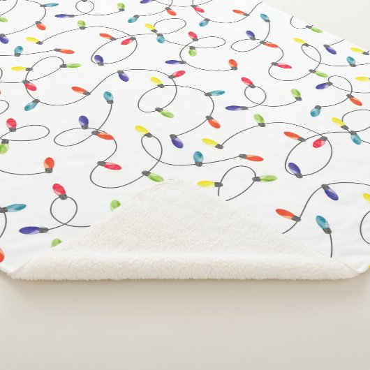 kerstlamppatroon sherpa deken (3/4)