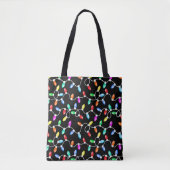 kerstlamppatroon tote bag (Voorkant)