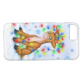 Kerstlamprenrenrendier Case-Mate iPhone Case (Achterkant (Horizontaal))