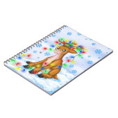 kerstlamprenrenrenrendier notitieboek (Linkerzijde)