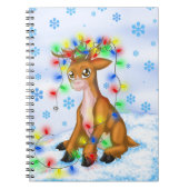 kerstlamprenrenrenrendier notitieboek (Voorkant)